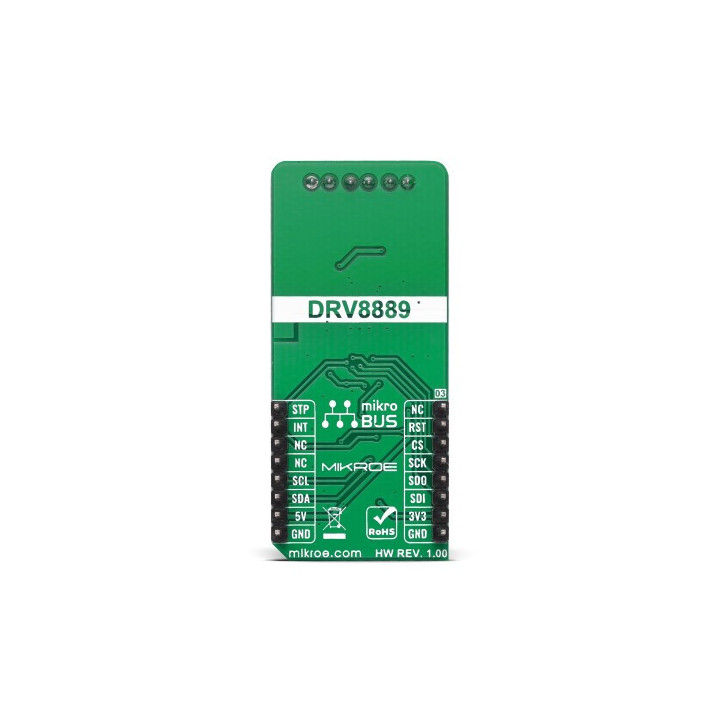 Vue arrière du contrôleur de moteur pas-à-pas Stepper 15 click MIKROE-4639