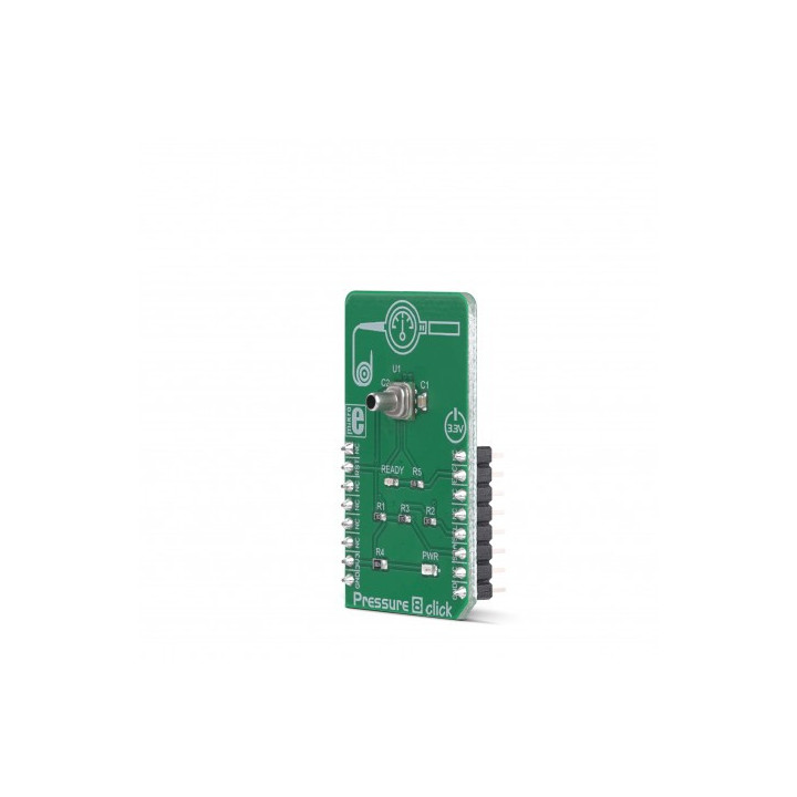 Vue de côté du module capteur de pression Pressure 8 Click MIKROE-3338