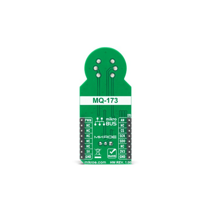 Vue arrière du capteur d'ammoniaque Ammonia Click MIKROE-4151