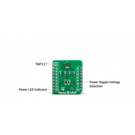 Détail du capteur de température Thermo 11 click MIKROE-3600