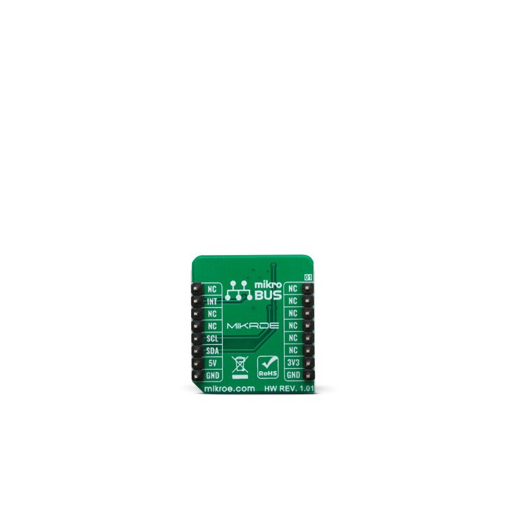 Vue arrière du capteur de température Thermo 11 click MIKROE-3600