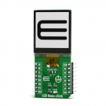 Vue de côté de l'afficheur faible consommation LCD Mono Click MIKROE-3789 Vue de côté de l'afficheur faible consommation LCD Mono Click MIKROE-3789