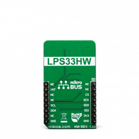 Vue arrière du capteur de pression Pressure 11 Click MIKROE-3411 Vue arrière du capteur de pression Pressure 11 Click MIKROE-3411