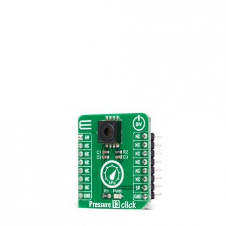 Vue de côté du capteur de pression Pressure 13 Click MIKROE-4294 Vue de côté du capteur de pression Pressure 13 Click MIKROE-4294