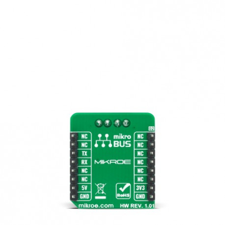Vue arrière du module d'interface ISO 9141 Click MIKROE-4331 Vue arrière du module d'interface ISO 9141 Click MIKROE-4331