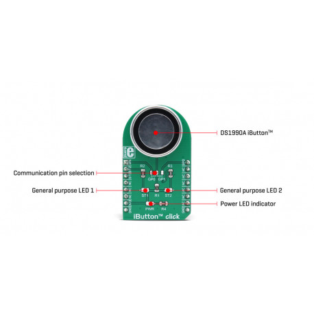 Vue détaillée du module iButton click MIKROE-3045 Vue détaillée du module iButton click MIKROE-3045