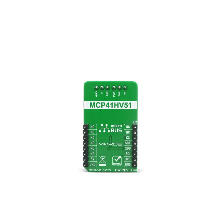 Vue de dessous du potentiomètre numérique DIGIT POT 6 click MIKROE-4110