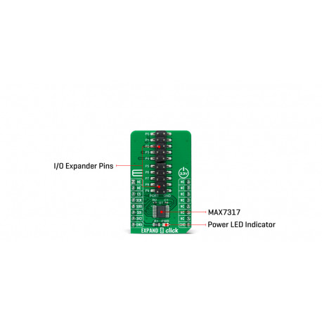 Vue détaillée du module d'extension d'E/S Expand 8 Click MIKROE-4442 Vue détaillée du module d'extension d'E/S Expand 8 Click MIKROE-4442