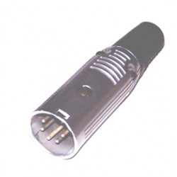 Fiche XLR mâle nickelée 5 broches - 1