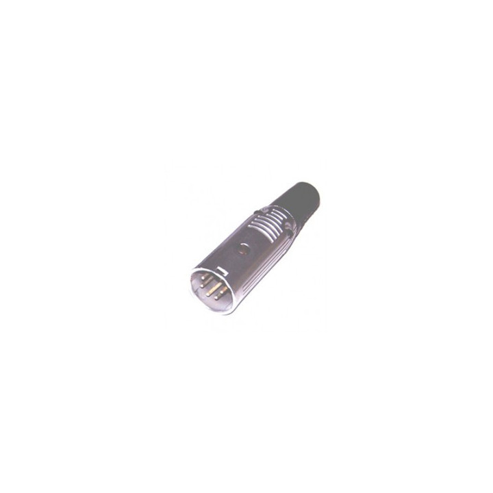Fiche XLR mâle nickelée 5 broches  - 1