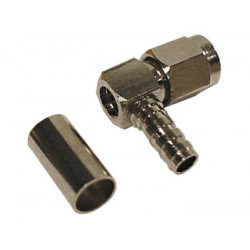 Connecteur SMA coudé mâle à sertir - 1