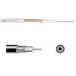 Câble coaxial blanc 75 ohms - 6,6 mm  - 1