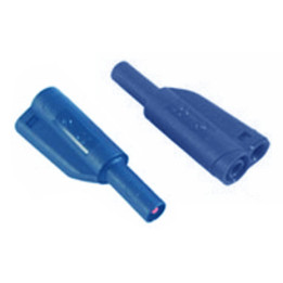 Fiche banane isolée IEC1010 - bleu  - 1