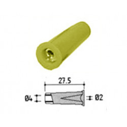Fiche banane femelle 4 mm à visser - jaune - 1