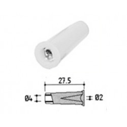 Fiche banane femelle 4 mm à visser - blanc - 1