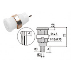 Douille de sécurité isolée 4 mm - blanc - 1