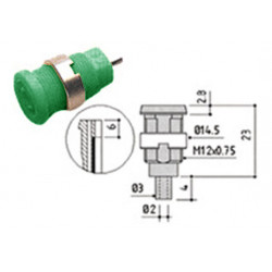Douille de sécurité isolée 4 mm - vert - 1