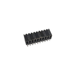 Barrette femelle coudée 2x10 contacts  - 1