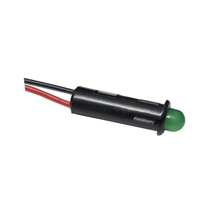 Voyant Led verte 5 mm 12V