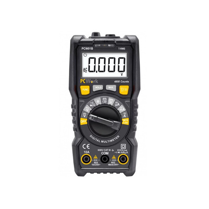 Multimètre True RMS 4000 points PCW01B