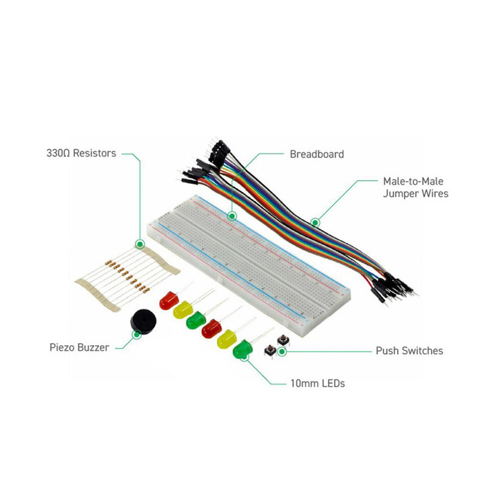 Détail du contenu du DISCOVERY KIT Kitronik 5333 pour Raspberry Pi Pico