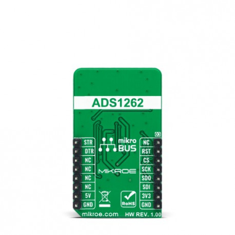 Vue arrière du convertisseur ADC 13 click - MIKROE-4743