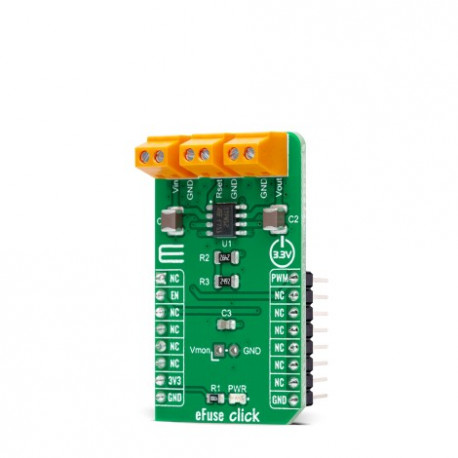 Vue de côté du module eFUSE click - MICRO-4726 Vue de côté du module eFUSE click - MICRO-4726