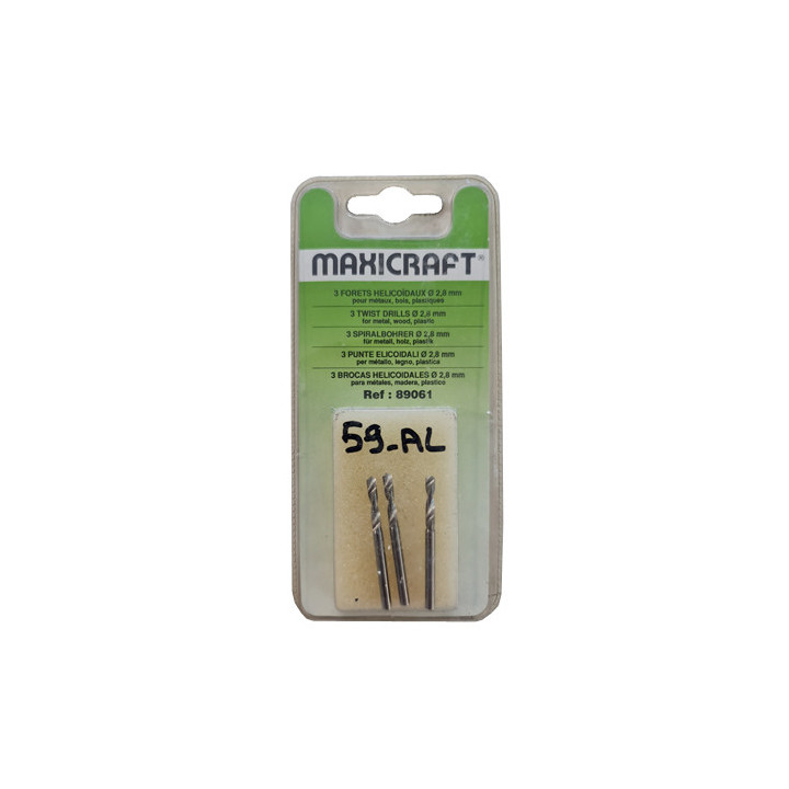 Forets hélicoïdaux 2,8 mm Maxicraft® 89061