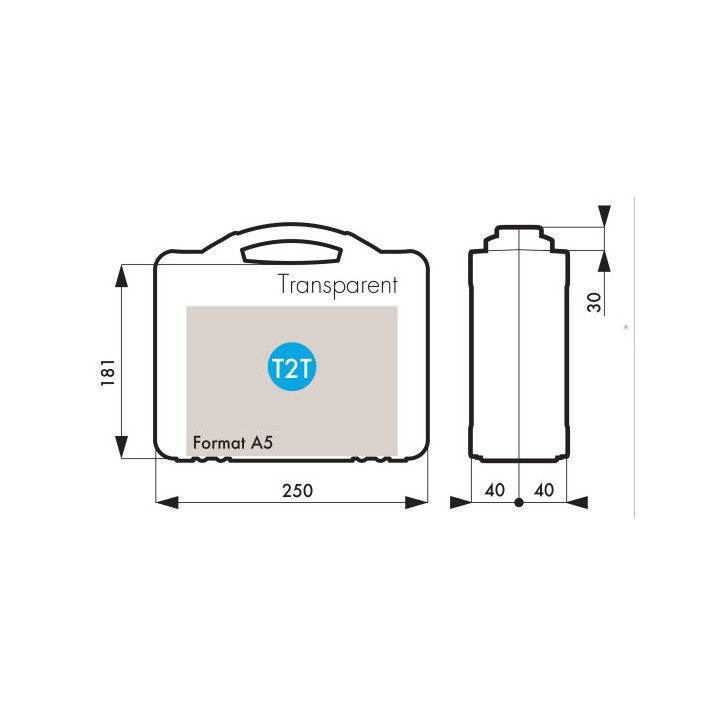 Mallette de rangement transparente 25 cm  - 4