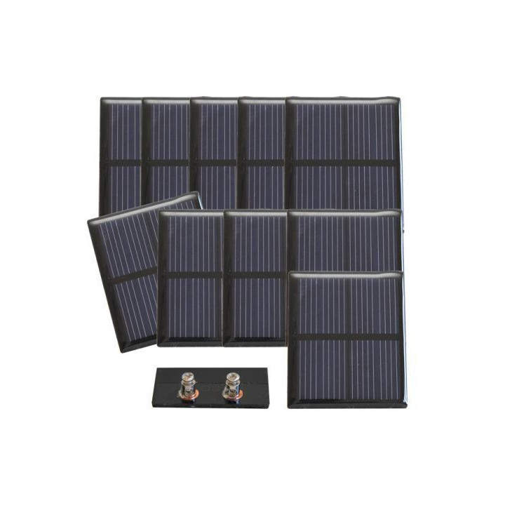 Lot de 10 cellules solaires encapsulée (1 V - 200 mA)