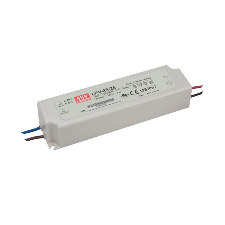 Alimentation à découpage 24V-35W MEAN WELL® LPV-35-24