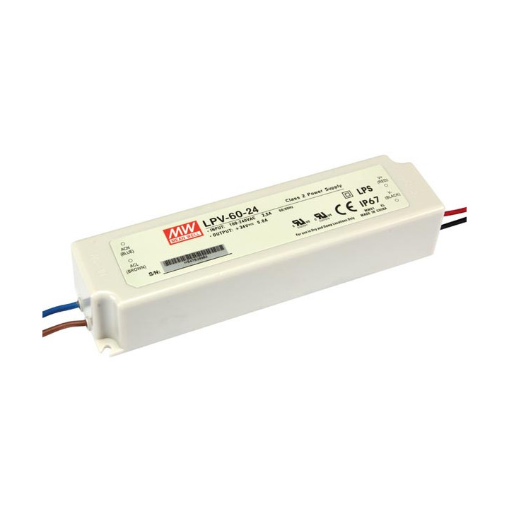 Alimentation à découpage 24V-60W MEAN WELL® LPV-60-24