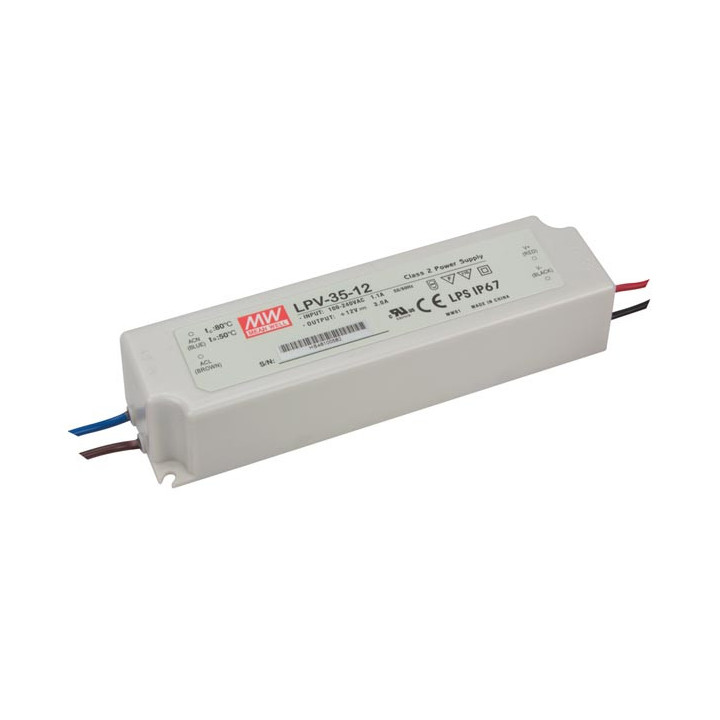 Alimentation à découpage 12V-35W MEAN WELL® LPV-35-12