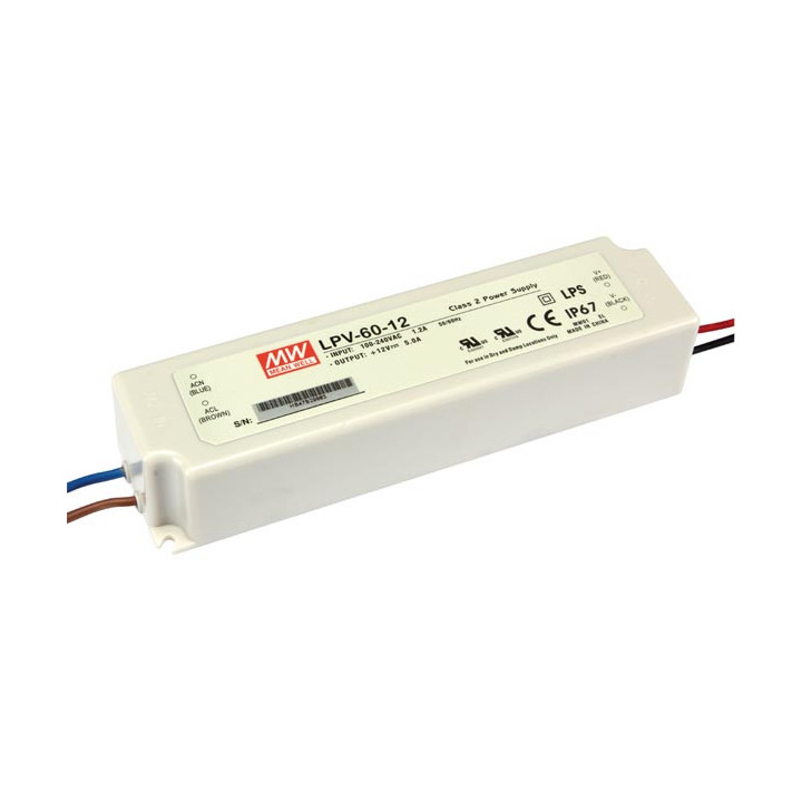 Alimentation à découpage 12V-60W MEAN WELL® LPV-60-12