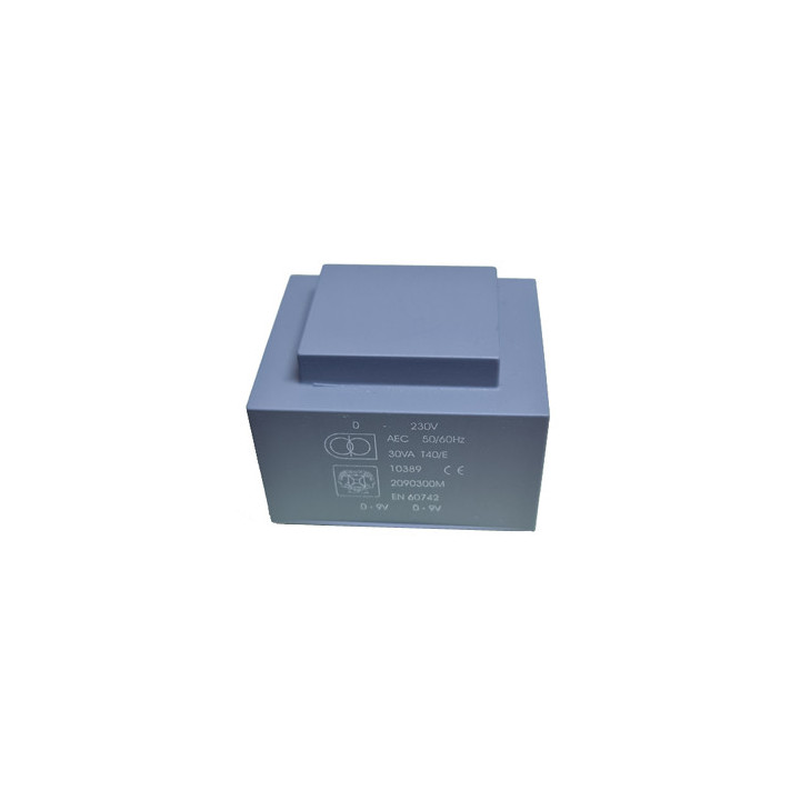 Transfo moulé 2 x 9 Vac - 30 VA