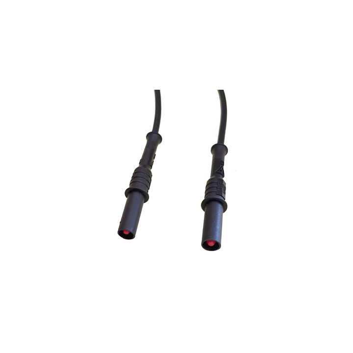 Cordon IEC noir banane mâle vers mâle (50 cm)