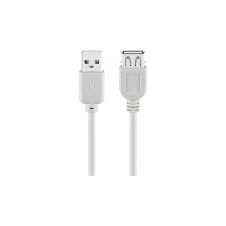 Cordon USB A mâle - USB A femelle (1,8m)