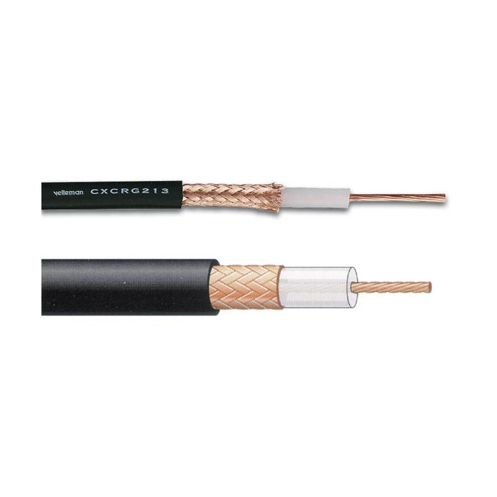 Câble coaxial noir 50 ohms - 9,1 mm