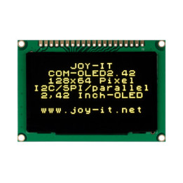Afficheur OLED 2,42" SPI, I2C, Parallèle  - 1