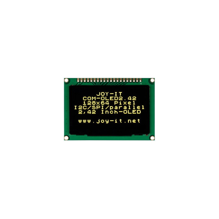 Afficheur OLED 2,42" SPI, I2C, Parallèle  - 1