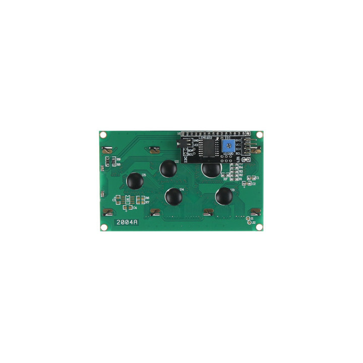 Face arrière de l'afficheur 4 x 20 caractères SBC-LCD20X4 avec son module I2C