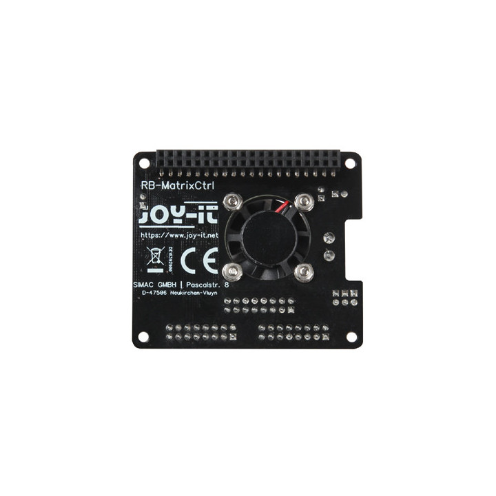 Vu de dessous de la platine Joy-It RB-MatrixCtrl