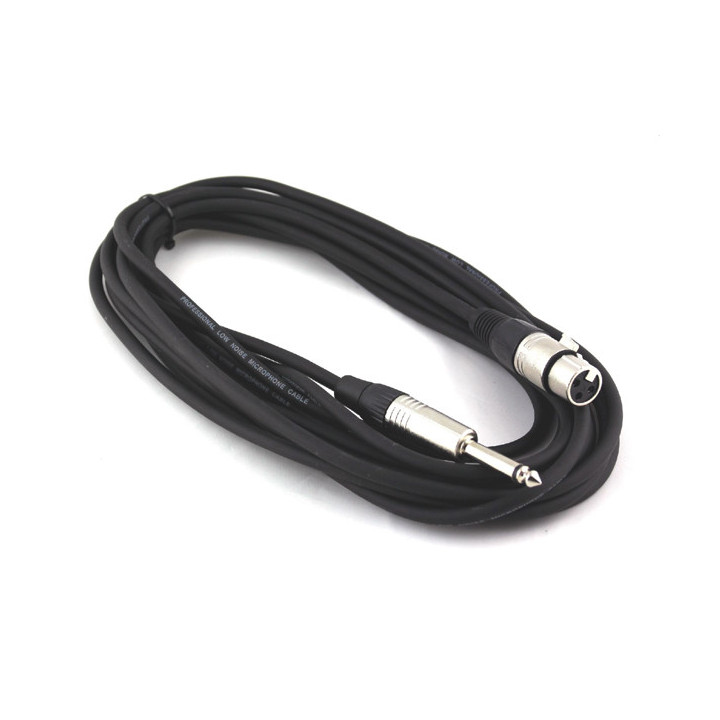 Cable XLR femelle vers Jack mâle MONO 6,35 mm (3m)  - 1