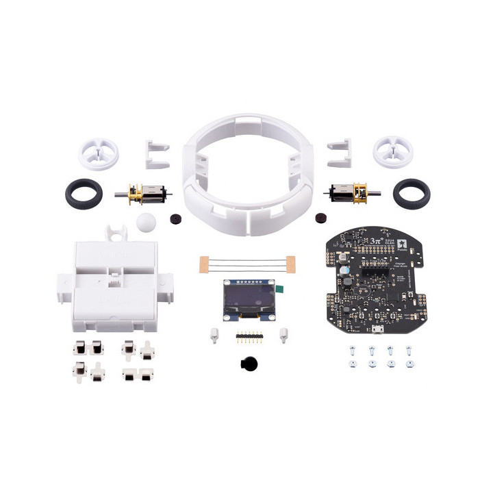 Détail du contenu du robot 3pi+ 32U4 OLED Pololu 4978