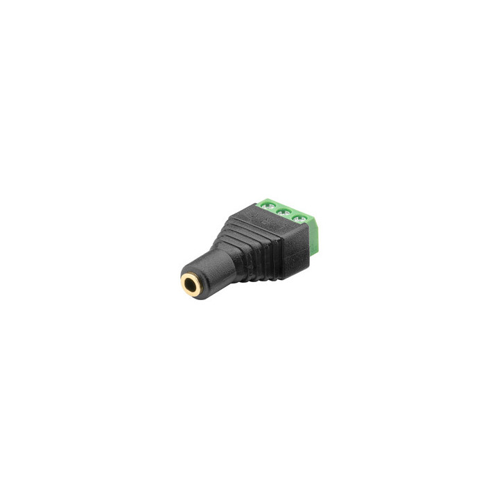 Connecteur femelle Jack 3,5mm mâle stéréo (bornes à vis)