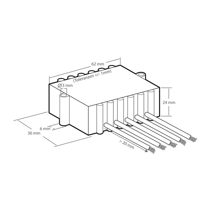 Dimensions du module amplificateur audio 12W universel Kemo M032N