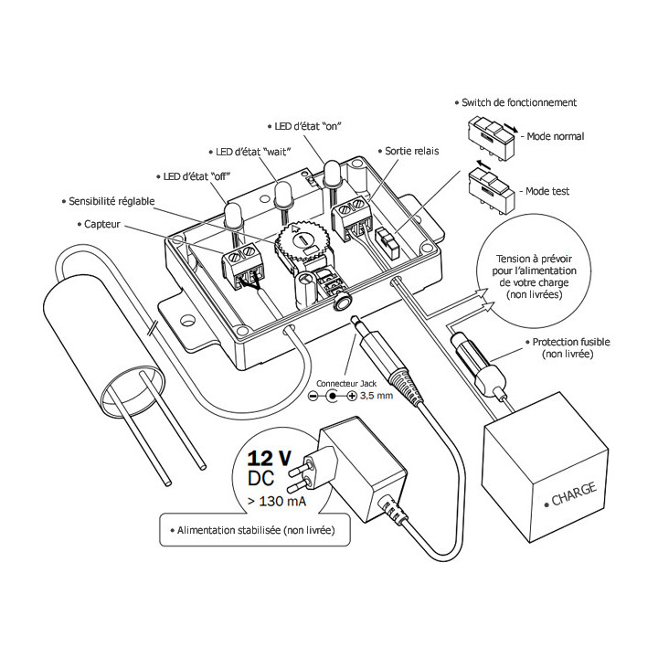 Schéma de raccordement du module capteur d'humidité de sol Kemo® M173