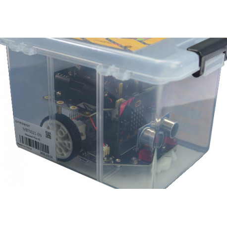 Robot DFRobot micro:Maqueen Plus V2 dans sa boite de rangement Robot DFRobot micro:Maqueen Plus V2 dans sa boite de rangement