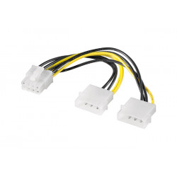 Adapteur 2 x LP4 vers PCI-E 8 broches - 1