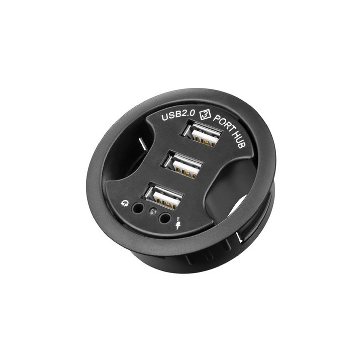 HUB de bureau 3 ports USB et audio